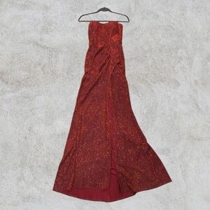 Sparkle Red Cocktail Prom Dress - Social Contour - Size 1